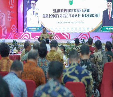 Sekda Provinsi Riau, SF Hariyanto silaturahmi bersama tokoh agama (foto/int)